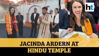 Watch: New Zealand PM visits Hindu temple, eats puri chhole