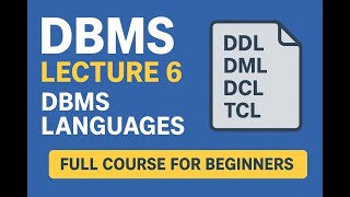 Celebrity DBMS Lecture 6 | DBMS Languages (DDL, DML, DCL, TCL) | Full Course for Beginners Profile
