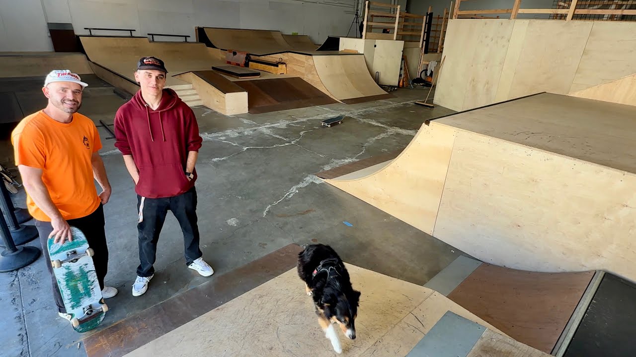 He built his own indoor Skatepark