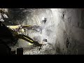 How a Jumbo drilling Machine in tunnel works