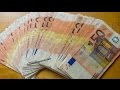 Counting Stack of 50 EURO banknotes CASH
