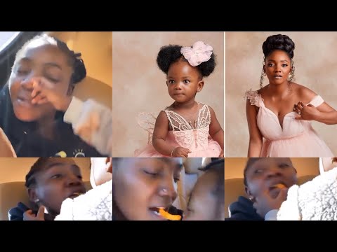 Simi and Her Daughter, Adejare Struggle for Cheetos Puff | Watch