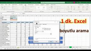 Excel 1 Dakika - İki boyutlu arama - İNDİS KAÇINCI Resimi