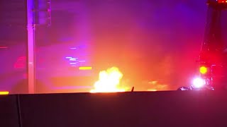 Southbound lanes of PGBT closed in Irving due to 18-wheeler crash