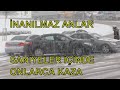 İstanbul'a Kar Yağdı - Ataşehir Çarpışan Arabalar - Interesting Crashes of Cars on Ice - Turkey