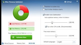 برنامج Wise Memory Optimizer  لتنظيف الرمات وتسريع الجهاز screenshot 2
