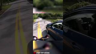 Biker gets brake checked for a reason #roadrage #bike