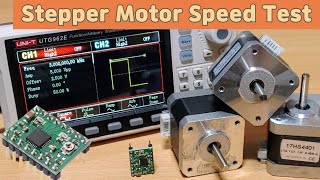 NEMA17 stepper motor speed test with A4988 driver and function generator