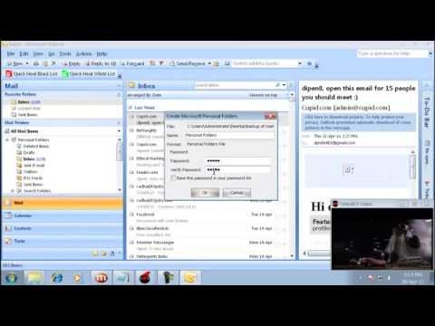 backup and restore mails in outlook 2007.mp4