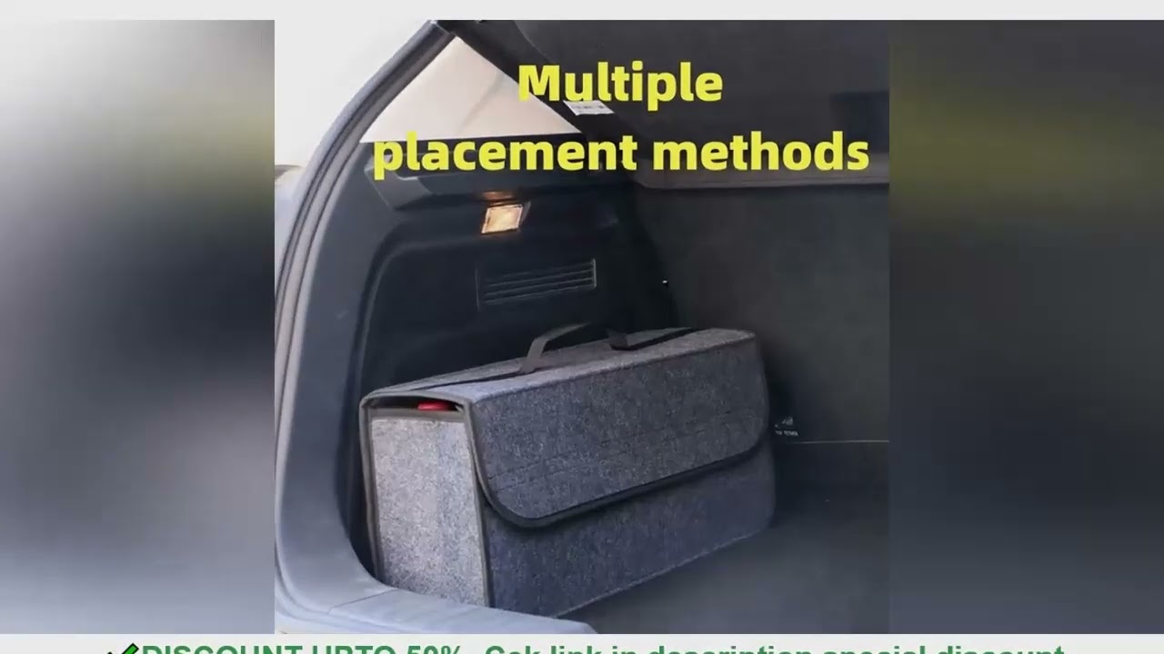 Anti Slip Compartment Boot Storage Organizer Tools Car Storage Bag Car Trunk Organizer Soft Felt Sto
