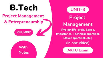 Unit 3: Project Management AKTU With Notes | BTech 4th Year KHU 802