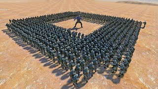 1000 MODERN SOLDIERS surrounded THANOS who wins | Ultimate Epic Battle Simulator | UEBS