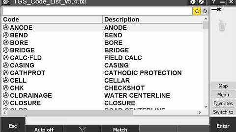 TRIMBLE ACCESS KEY IN ALIGNMENT