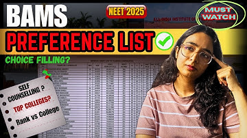 BAMS College Preference List~CHOICE FILLING‼️Watch befor Counselling🚨#mbbs#bams#trending#neet#exam
