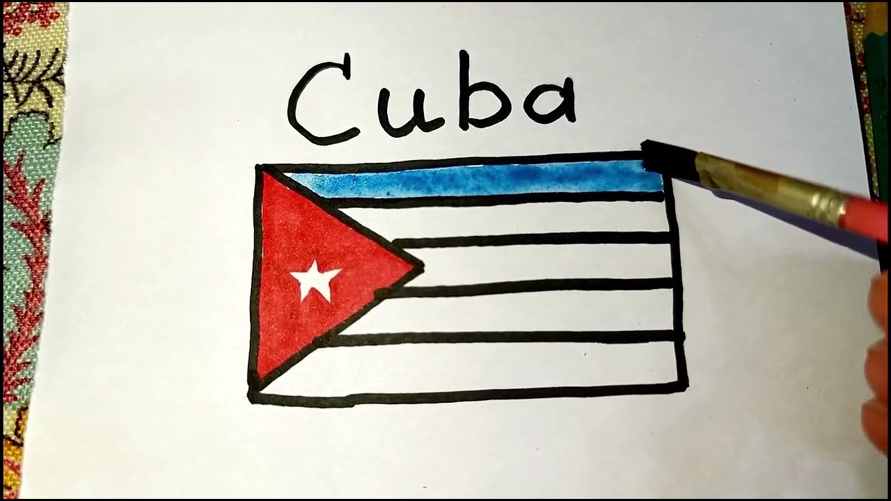 Cuba||How to draw the flag of Cuba||Drawing tutorial