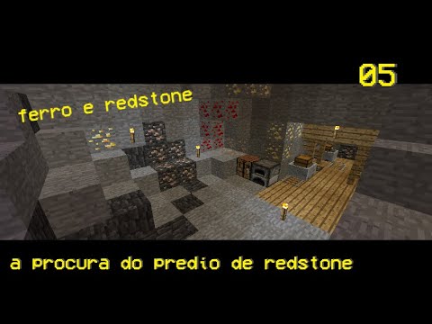 a procura do predio de redstone #05 1 pack de ferro e minha primera redstone