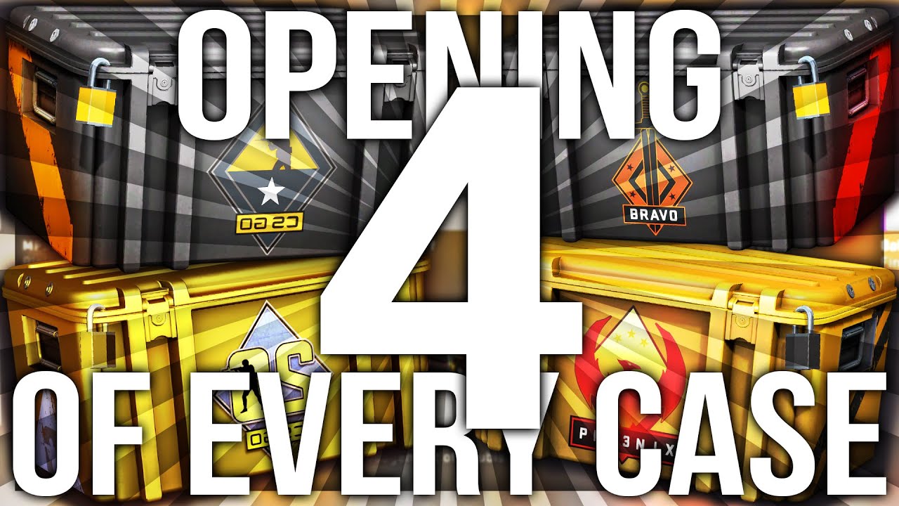 OPENING 4 OF EVERY CS:GO CASE EVER (124 CASE UNBOX) - YouTube