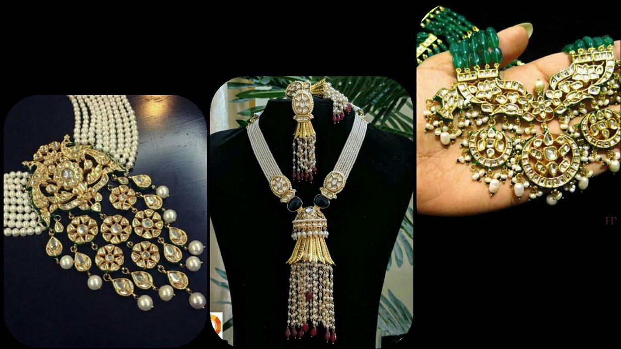 Most Beautiful And Stylish Long Necklaces Set's with Real Strings YouTube