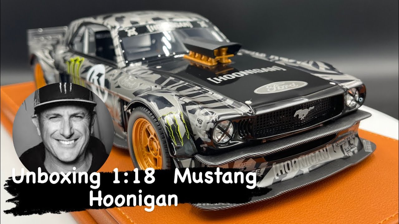 Unboxing 1/18 Mustang Hoonigan 1965 -NR.43 for ken block مجسم كين