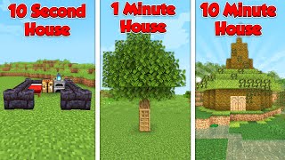 10 Second 1 Minute 10 Minute House Build Off In Minecraft!