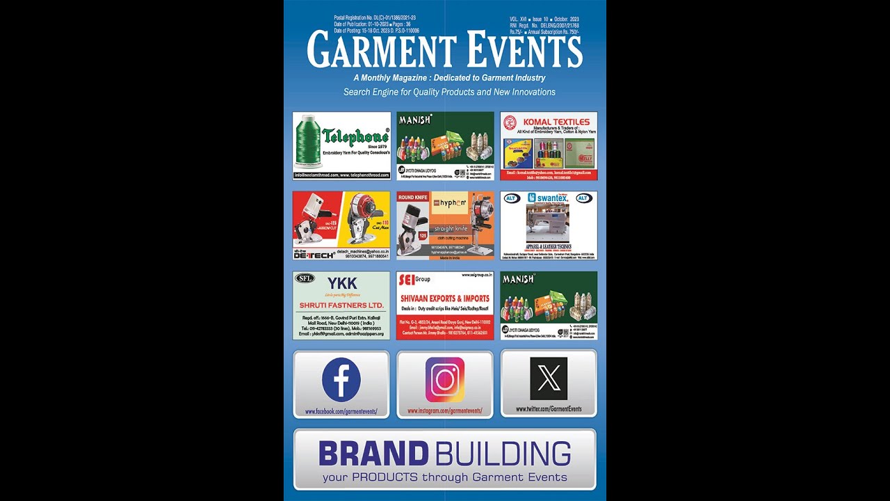 October 2023 Edition || Garment Events Magazine 2023 ||  