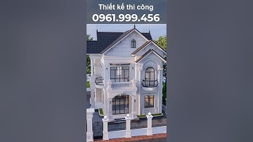 Nhà 2 tầng mái Thái tân cổ điển 4 phòng ngủ