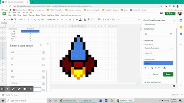 How to make your own pixel art coded assignments in Google Sheets