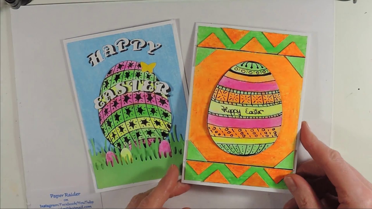 How To Make An Easter Card using minimal supplies #cardmaking # ...
