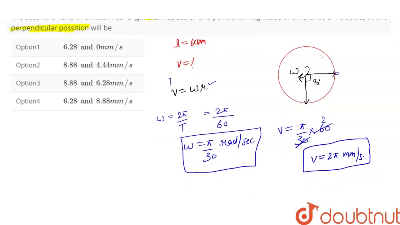 The Second S Hand Of A Watch Has Length 6 Cm Speed Of End Point And Magnitude Of Difference Of The Second S Hand Of A Watch Has Length 6 Cm Speed Of End Point And Magnitude Of Difference Of