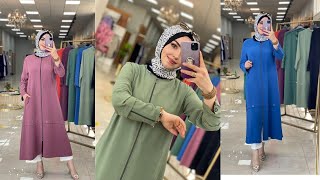 Çok Şik Tesettür Kap Modelleri̇-Tesettür Gi̇yi̇m-Mervem Moda