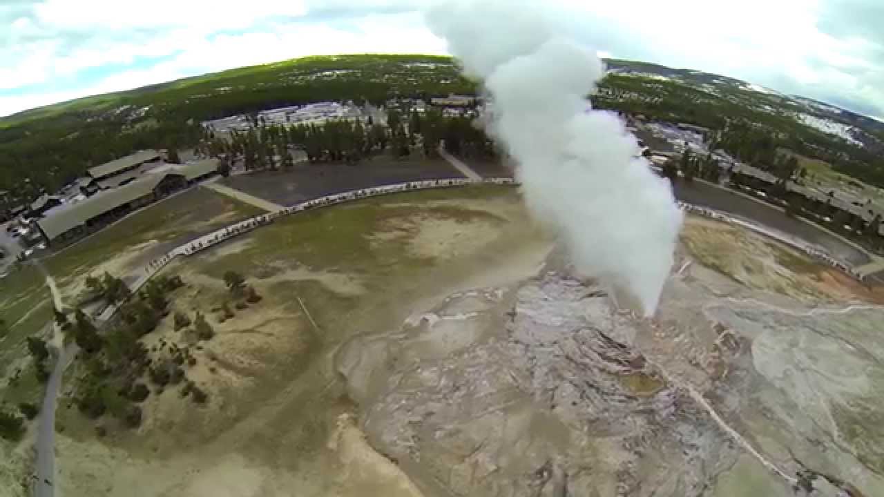 NP Yellowstone from the air YouTube