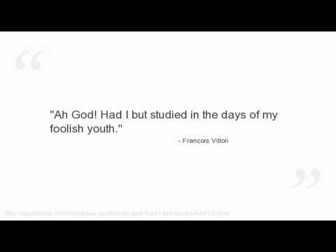 Francois Villon Quotes