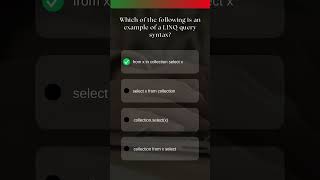 Which of the Following is an Example of a LINQ Query Syntax #shorts #csharp