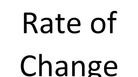 Rate of Change