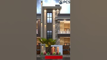 Revit Small House Rendering | Modern Elevation #shorts  #home #huongdansketchup #frontelevation