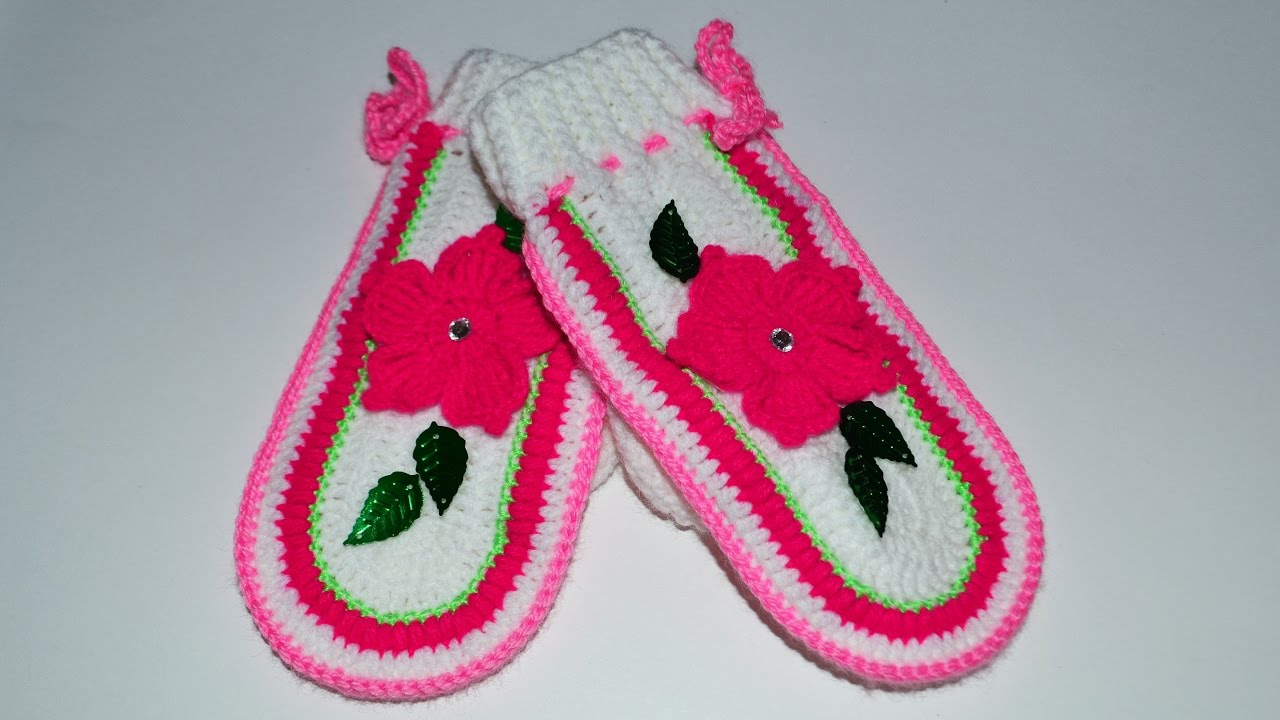 Варежки крючком. Mittens crochet
