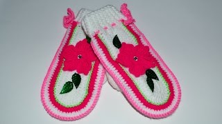 Варежки крючком. Mittens crochet Варежки крючком. Mittens crochet