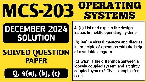 P5- 4(a), (b), (c) | MCS 203 Dec 24 Solution | MCS203 Solved Question Paper | MCS203 Important