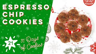 Espresso Chip Coffee Shortbread Cookie Recipe 🍪 31 Days of Cookies