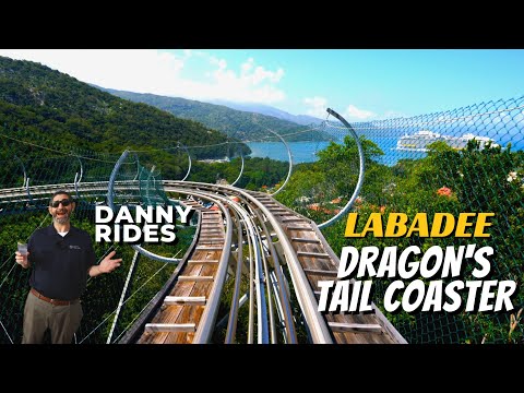 Danny &amp; Taylor Ride Dragon&#039;s Tail Coaster POV 4K | Labadee, Haiti | Royal Caribbean Cruise