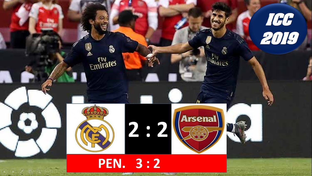 Real madrid vs Arsenal (22) PEN. (32) ICC 2019 Highlights, all goals