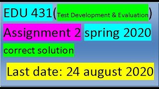 Celebrity EDU 431 Assignment 2 spring 2020 || correct solution || learning with naveed qazi Profile