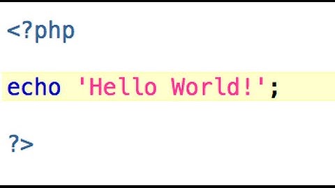 PHP - Hello World! - The Basics 01.1