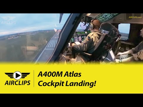 Huge Luftwaffe A400M Heavy Transport landing at Wunstorf AFB  [AirClips]