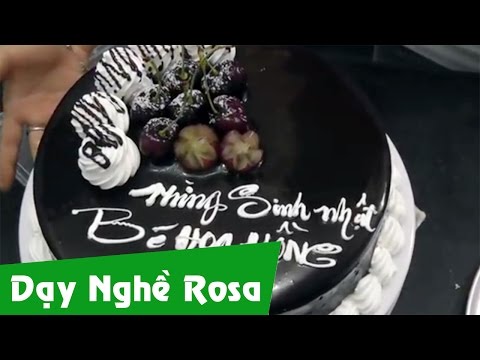 Video Trang trí bánh sinh nhật phủ Socola - youtube