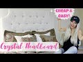 DIY Easy Tufted Headboard Hack For Cheap | $25 Crystal Tufted Bed // Lindsay Ann