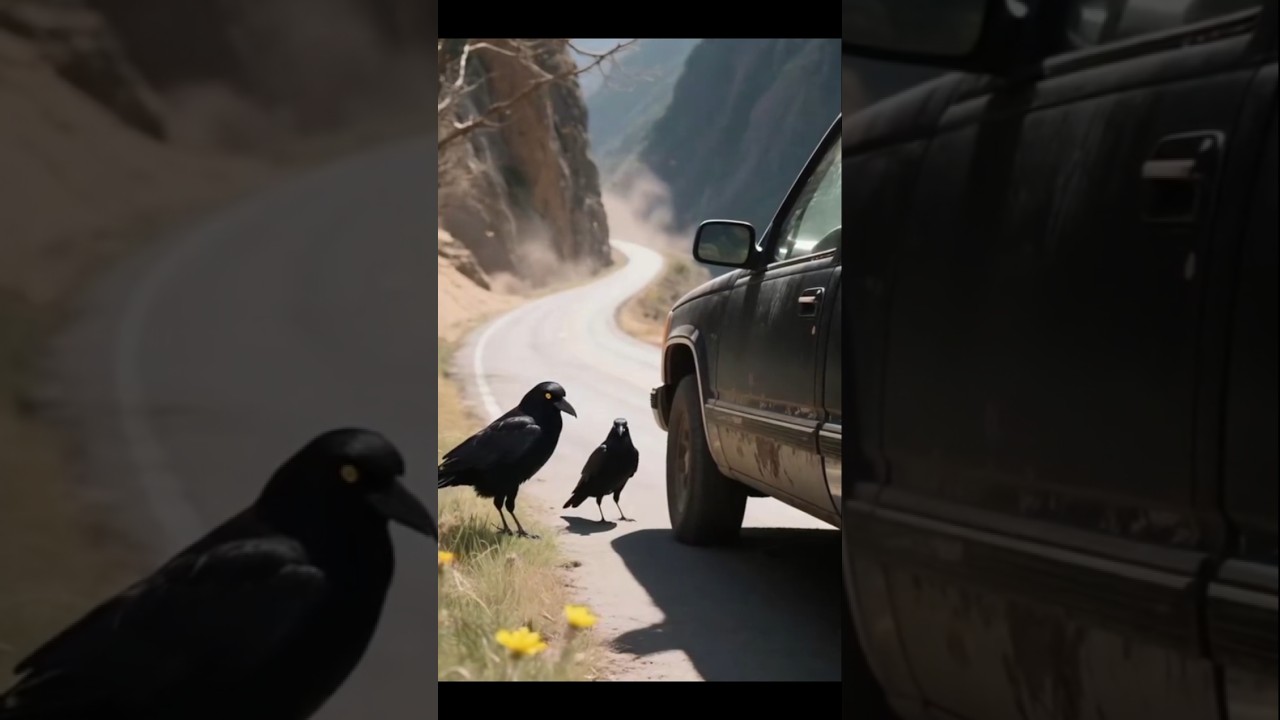 "Crows Saved the Driver’s Life on a Lonely Road! 