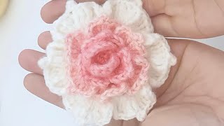 Easy Multi-Layer Crochet Rose 🌹 | Beginner Friendly