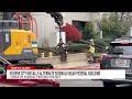 Temporary sidewalk route installed near Federal Building at 6th Ave and Pearl St