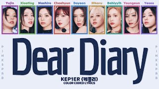Kep1er  Dear Diary color Coded S